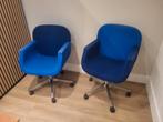 2 blauwe vintage bureaustoelen, Huis en Inrichting, Bureaustoelen, Ophalen of Verzenden, Gebruikt, Blauw, Bureaustoel