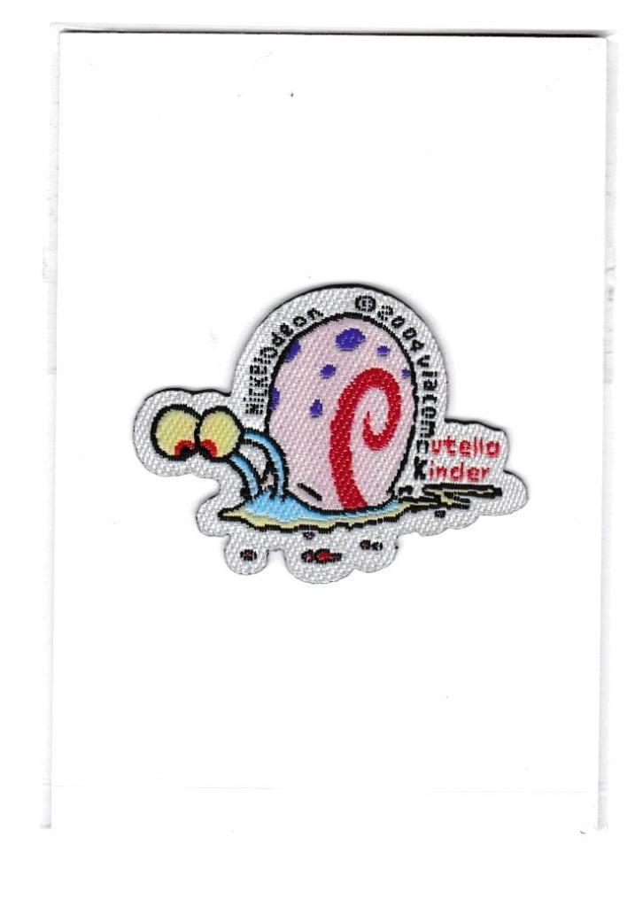 Kinder Delice Tagtoos écusson Bob l 'éponge 2004: Gary, Collections, Œufs à surprise, Neuf, Autres types, Enlèvement ou Envoi