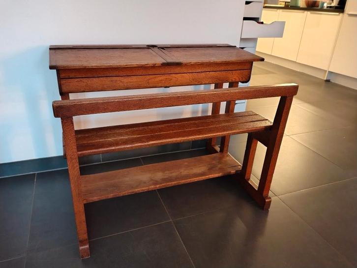 Antieke Schoolbank voor kinderen, Huis en Inrichting, Bureaus, Gebruikt, Bureau, Ophalen