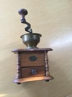 Antieke vintage manuele houten koffiemolen, Ophalen of Verzenden