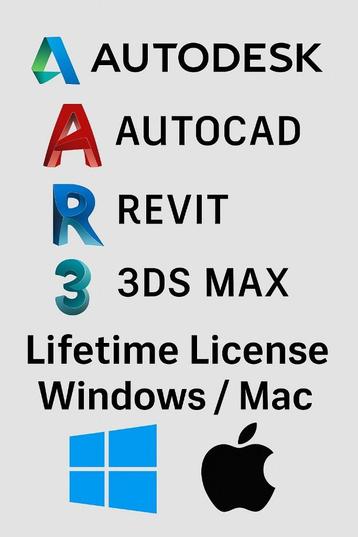 Autodesk AutoCAD 2025 + Revit + 3ds Max + SketchUp – Lifetim beschikbaar voor biedingen