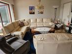Lederen salon, Huis en Inrichting, Ophalen, Gebruikt, Hoekbank, Leer