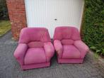 GRATIS vintage retro fauteuils/zetels/sofa's, Ophalen, Gebruikt, 100 tot 125 cm, 75 tot 100 cm