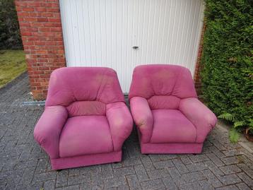 GRATIS vintage retro fauteuils/zetels/sofa's beschikbaar voor biedingen