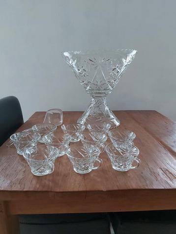 Set Vintage Anchor Hocking Punch Bowl set. beschikbaar voor biedingen