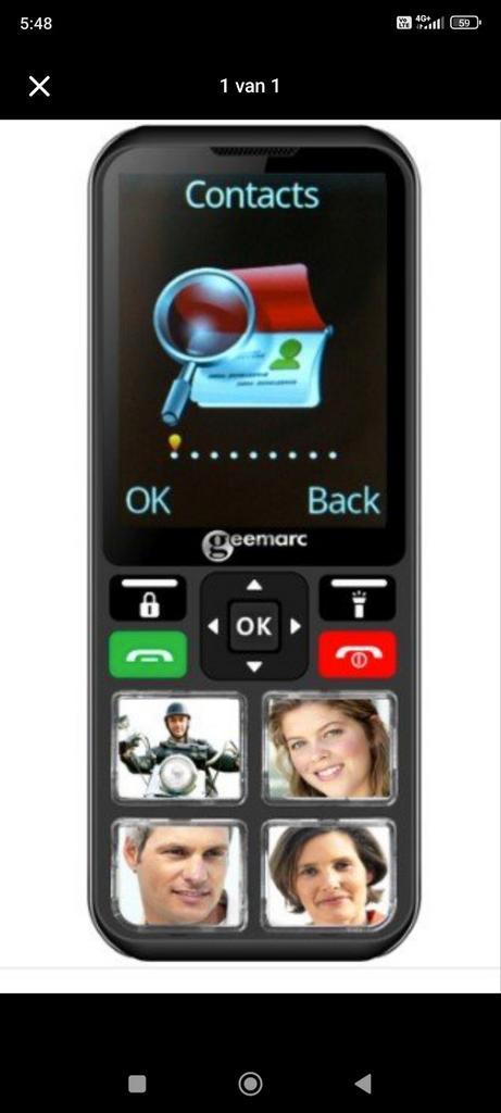 Gsm voor ouderen Geemarc CL8000, Telecommunicatie, Mobiele telefoons | Nokia, Zo goed als nieuw, Ophalen of Verzenden