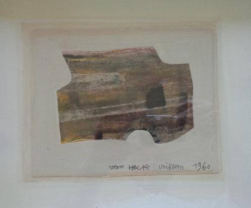 WILLEM VAN HECKE / ABSTRACTIE / OLIEVERF PANEEL / 32x37cm, Antiek en Kunst, Kunst | Schilderijen | Modern, Ophalen of Verzenden