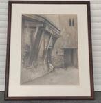 Technique mixte cour de Isidore van mens, Antiquités & Art, Enlèvement ou Envoi