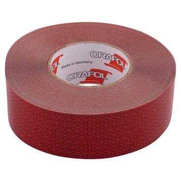 Reflecterende tape  50 mtr rood, Envoi