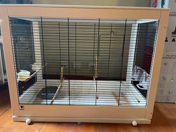 Vogelkooi wit gelakt+ accesoires beschikbaar voor biedingen