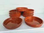 9 x terracotta tapas schaal, Ophalen of Verzenden, Gebruikt, Aardewerk, Schaal of Schalen