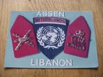 Autocollant vintage Assen Lebanon, Collections, Enlèvement ou Envoi, Armée de terre, Autres types