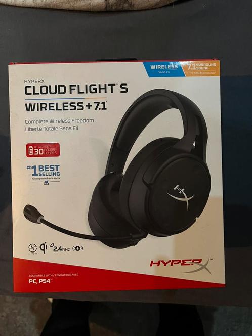 hyperx cloud flight s wireless headset met microfoon, Computers en Software, Headsets, Zo goed als nieuw, Ophalen