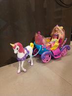 Barbie prinses met koets en eenhoorn (complete set), Kinderen en Baby's, Ophalen, Zo goed als nieuw, Barbie