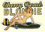 Pin Up Girl Cherry Bomb sticker #182, Verzenden, Nieuw
