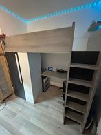 Lit mezzanine 90x200 avec bureau et armoire, Enlèvement, Lit mezzanine