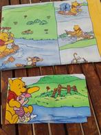 lakens en dons overtrekken baby bed, Ophalen of Verzenden, Gebruikt, Blauw, Dekbedovertrek