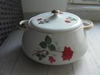 antieken soepkom met rode rozen motief,Nooit gebruikt, Antiek en Kunst, Ophalen