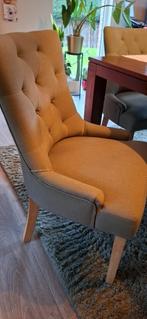 6 Landelijke stoelen taupe, Huis en Inrichting, Stoelen, Ophalen, Hout, Gebruikt, Overige kleuren