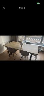 Eettafel en 6stoelen, Huis en Inrichting, Tafels | Eettafels, Ophalen, Gebruikt, Vierkant, Vijf personen of meer