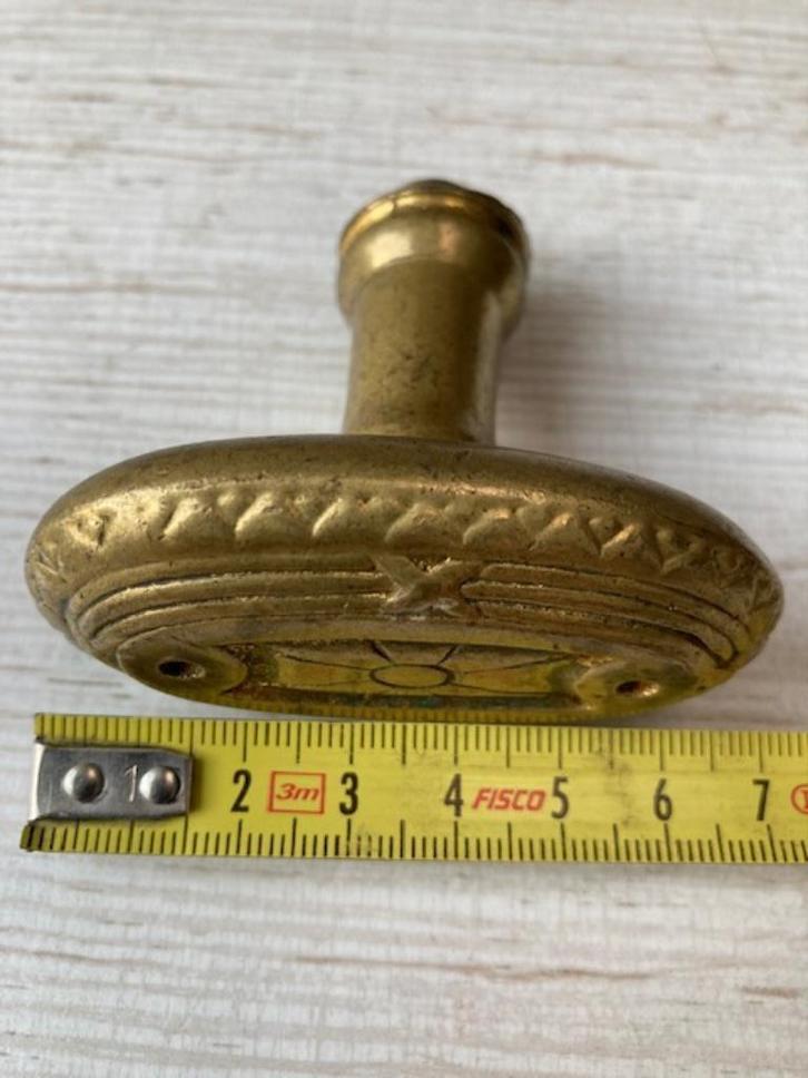 Deurknop / deurklink (Messing), Doe-het-zelf en Bouw, Hang- en Sluitwerk, Gebruikt, Klink of Kruk, Koper of Messing, Ophalen of Verzenden