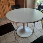keukentafel, Huis en Inrichting, Tafels | Eettafels, Ophalen, Kunststof, Rond, Zo goed als nieuw