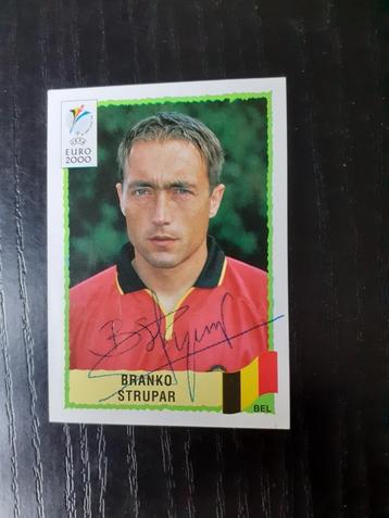 Branko Strupar panini EURO 2000 gehandtekend