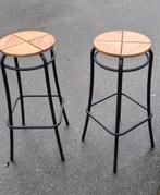 2 tabourets de bar, 2 krukken, Ophalen of Verzenden, Zo goed als nieuw