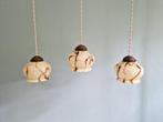 Trio van Art Deco hangers in gemarmerd opaline, 1920-30, Antiek en Kunst, Ophalen of Verzenden