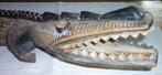 Sculpture en bois : le caïman. Art africain. L : 60cm, Ophalen of Verzenden