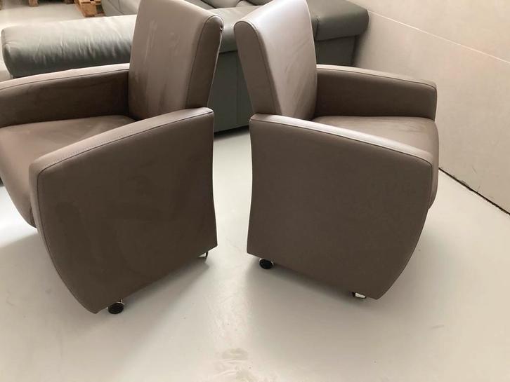 Kunstlederen stoelen, Huis en Inrichting, Zetels | Zetels, Zo goed als nieuw, Rechte bank, Eenpersoons, Minder dan 150 cm, Minder dan 75 cm