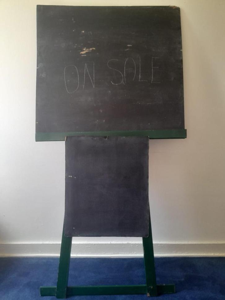 Krijtbord met houten standaard, Diversen, Schoolborden, Gebruikt, Krijtbord, Mobiel, Ophalen of Verzenden