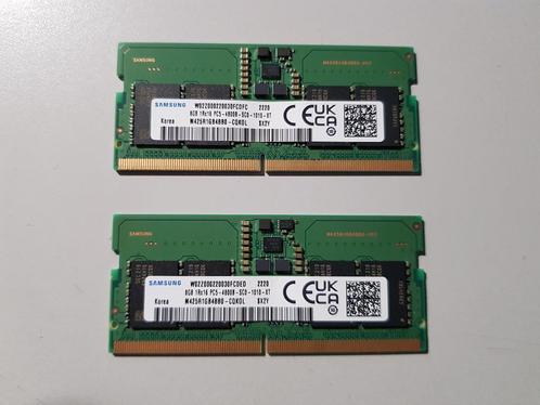 Samsung RAM 16 GB SODIMM (2x8 GB) DDR5-4800MHz PC5 CL40 1.1V, Computers en Software, RAM geheugen, Nieuw, Laptop, 16 GB, DDR5