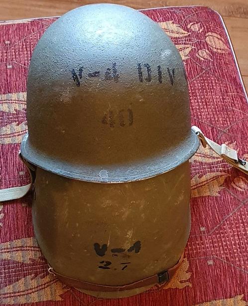 US M1 Schlueter Front Seam Swivel Bale helm met Seaman liner, Verzamelen, Militaria | Tweede Wereldoorlog, Ophalen of Verzenden