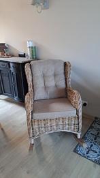 Mooi landelijke rieten schommelstoel, Ophalen, Gebruikt, Bruin, Riet of Rotan