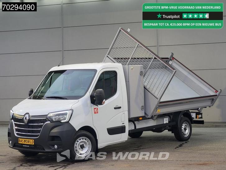 Renault Master 165PK 3 zijdige Kipper met Kist Trekhaak Airc, Auto's, Bestelwagens en Lichte vracht, Bedrijf, Te koop, Airconditioning