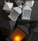 5 lampions met kaarslicht-effect en timer (wit) KSD 488799, Ophalen of Verzenden, Nieuw