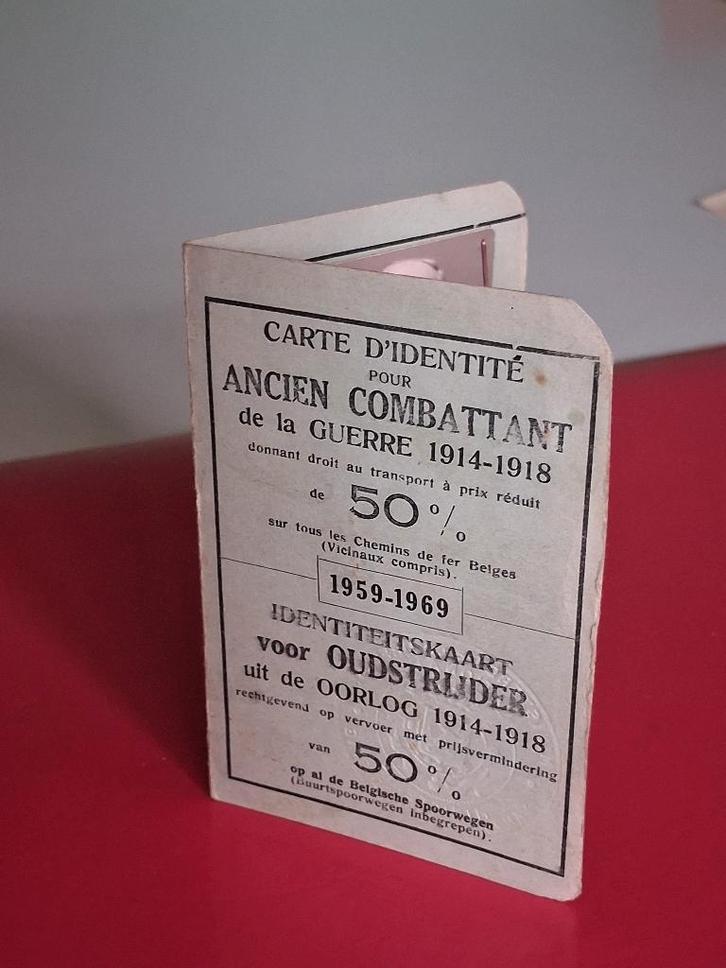 Carte du combattant 14-18 Réduction chemin de fer, Collections, Objets militaires | Général, Armée de terre, Enlèvement ou Envoi