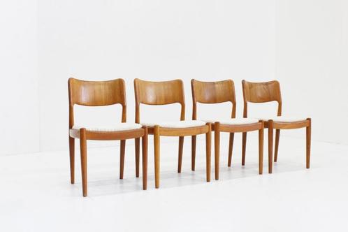 Vintage Deense Mid Century eetkamer stoelen Glostrup, Antiek en Kunst, Antiek | Meubels | Stoelen en Sofa's, Ophalen