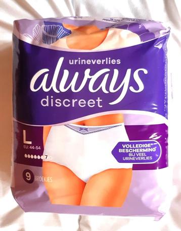 Always discreet incontinentiebroekjes L    beschikbaar voor biedingen