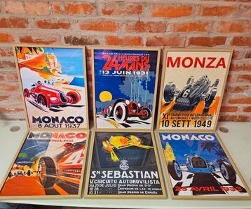 Cadres décoratifs pour automobilia « Historic F1" (6 pièces) disponible aux enchères