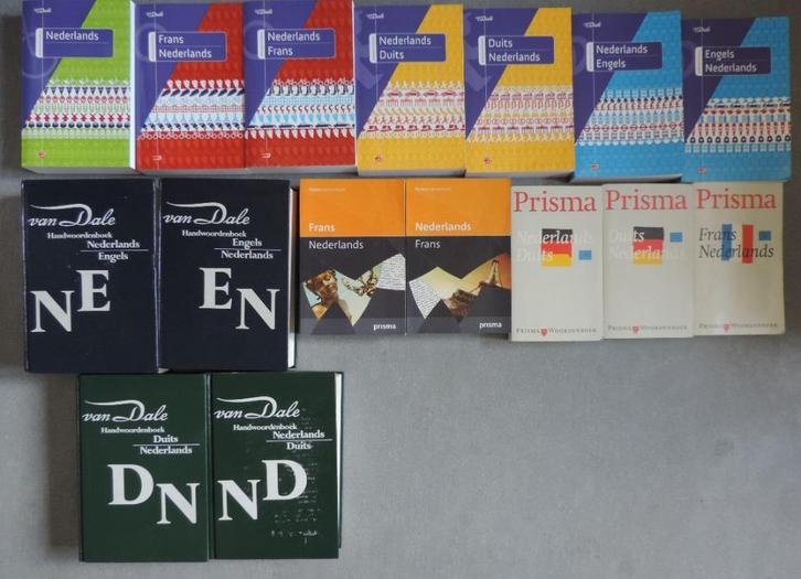 Woordenboeken Nederlands, Engels, Duits, Frans, Boeken, Woordenboeken, Zo goed als nieuw, Engels, Prisma of Spectrum, Ophalen of Verzenden