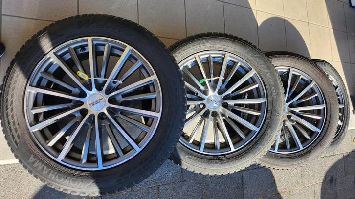 Kit Fiat 500X (ou équivalent) : 4 Jantes 17" +  pneus M+S, Auto-onderdelen, Banden en Velgen, Banden en Velgen, Winterbanden, 17 inch