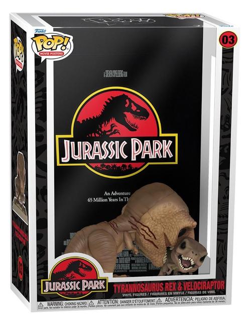 Funko Pop Jurassic Park Movie Poster With T-Rex & Velocirapt, Verzamelen, Poppetjes en Figuurtjes, Nieuw, Verzenden