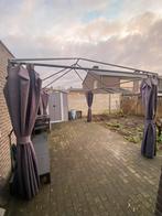 Garden Plus Hanson zonnetent 400x300 cm grijs, Tuin en Terras, Zonneschermen, Ophalen