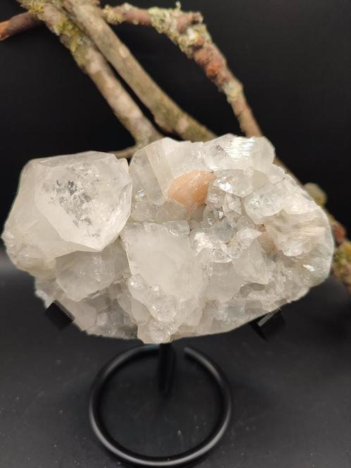 mooie heldere Apofyliet met stilbiet. Edelstenen en minerale, Verzamelen, Mineralen en Fossielen, Ophalen of Verzenden