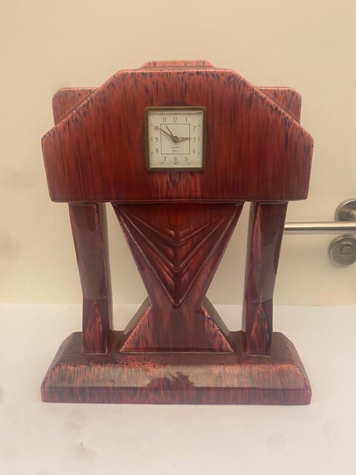 Art deco fauvette japy klok, gemaakt in frankrijk., Antiek en Kunst, Antiek | Klokken, Ophalen of Verzenden