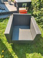 Tuinstoel/zetel gevlochten, Tuin en Terras, Ophalen, Gebruikt, Kunststof
