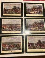 Placemats met jachttaferelen, Huis en Inrichting, Ophalen of Verzenden, Gebruikt, Rechthoekig, Hout