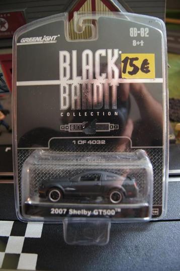 Greenlight Mustang shelby GT500 2007 Black Bandit 1/64 beschikbaar voor biedingen